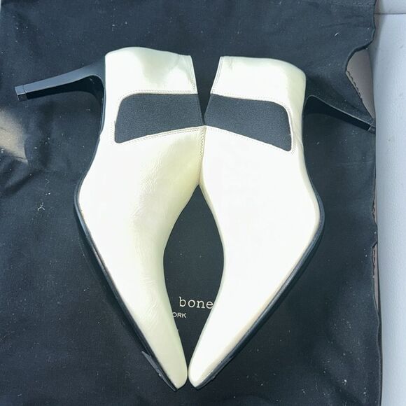 Rag & Bone Antique White Leather Ankle Shoes(Size 39/9) - Picture 2 of 10